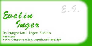 evelin inger business card